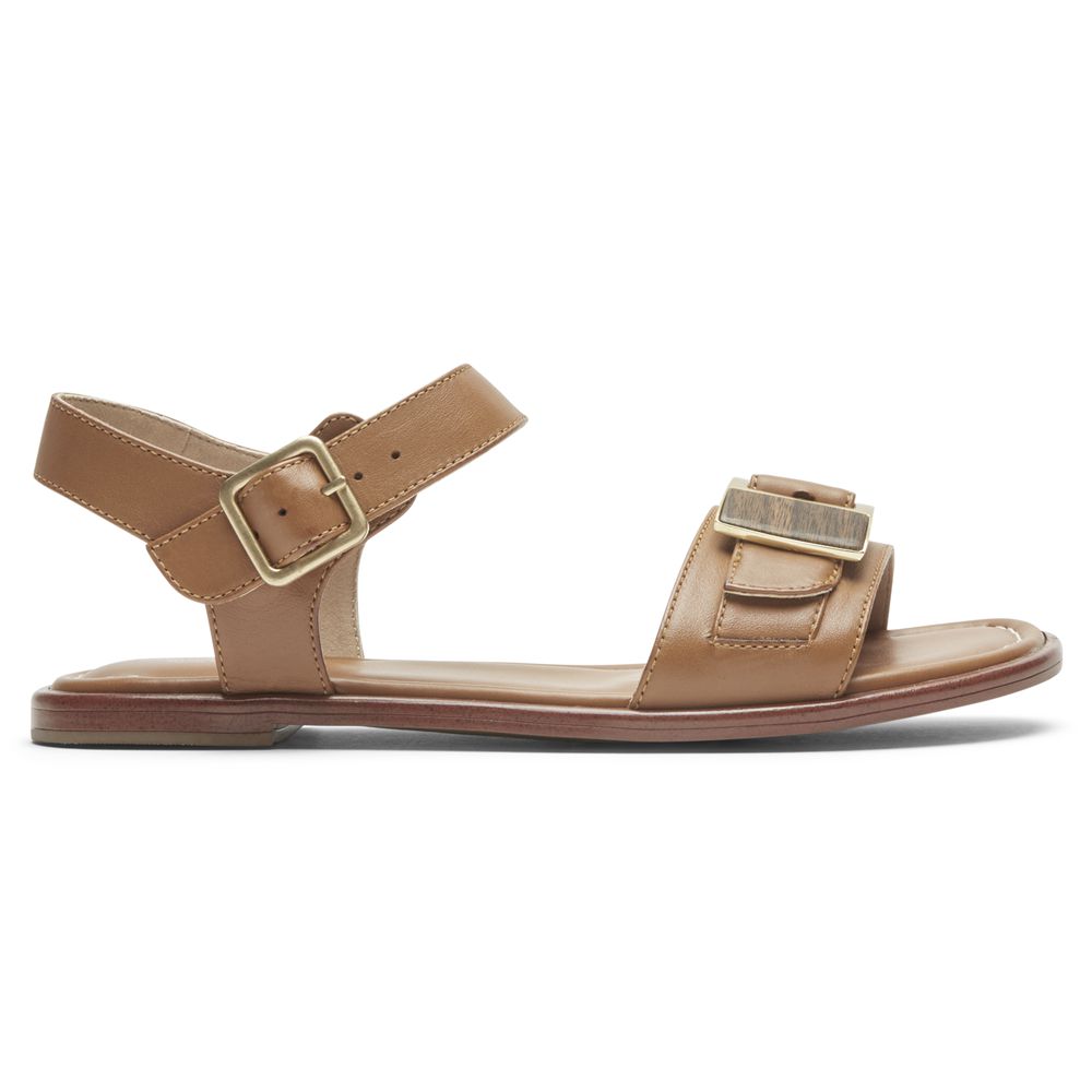 Rockport Total Motion Zadie Buckle - Womens Sandals - Brown - NZ (IPX-438916)